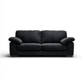 Czarna sofa dwuosobowa z tapicerką poliestrową, 160 x 90 x 88 cm
