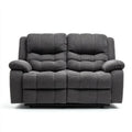 Sofa 2-osobowa z funkcją relaks, szara tkanina, 170 x 95 x 100 cm