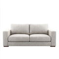 Sofa dwuosobowa jasnoszara z tapicerką poliestrową 170 x 90 x 85 cm