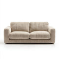 Beżowa sofa dwuosobowa z tapicerką bouclé 180 x 90 x 78 cm
