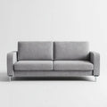 Dwuosobowa sofa tapicerowana szara 165 x 85 x 82 cm