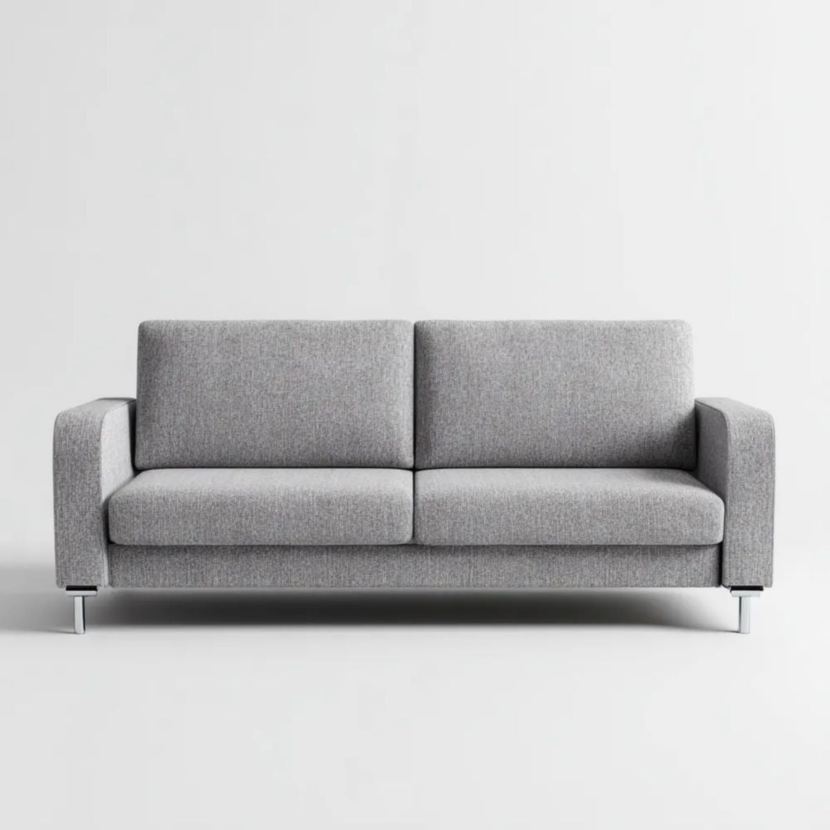 Dwuosobowa sofa tapicerowana szara 165 x 85 x 82 cm